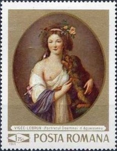 Portret van miss d'Aguesseau